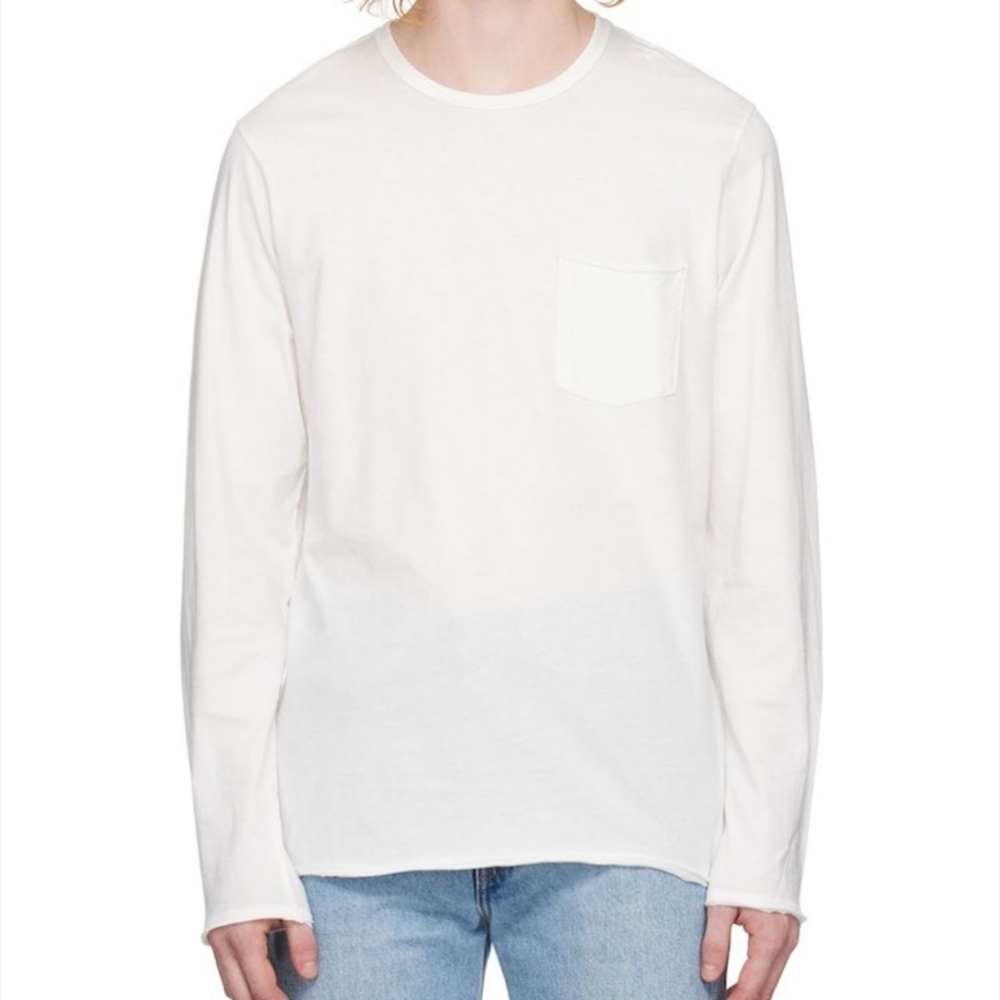 Brandy Melville White Long Sleeve Top - Great Condition